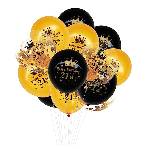 Amosfun 15st Geburtstag Luftballons Zahlen Luftballon Emulsion Kranz von Amosfun