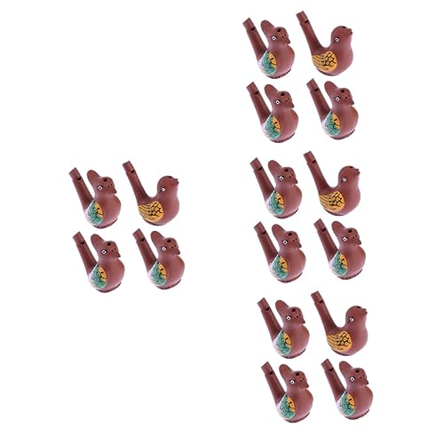 Amosfun Spielzeug 16 Stück Wasservogelpfeife Krachmacher Partygebläse Krachmacherspielzeug Kinderbadespielzeug Pfeifen Für Erwachsene Holzspielzeug Für Babys Trillervogelpfeife Geschenke von Amosfun