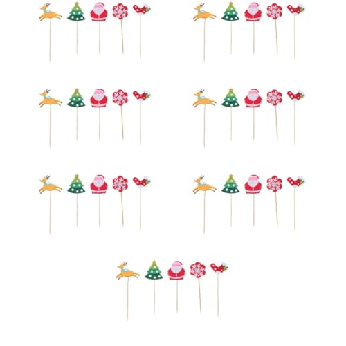 Amosfun 175 Stk Kucheneinsatz Weihnachts-cupcake-pick Weihnachtsfeier Schneeflocke Weihnachtskuchen Picks Weihnachtsbaumspitze Feiertagskuchendekorationen Nachtisch Karte Einführen Gefühlt von Amosfun