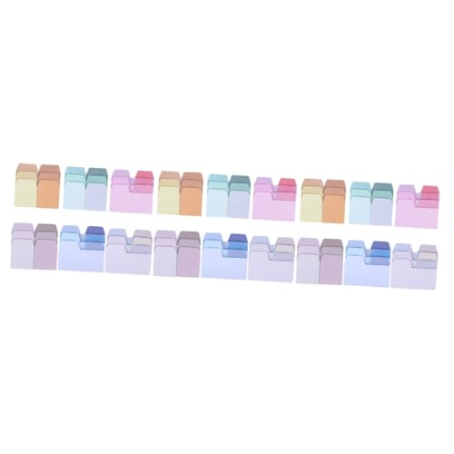 Amosfun 18 Stk Tag-teiler Anhänger Aus Kraftpapier Klebriges Buch Transparent Kleben Ästhetisch Haftnotizblock Notizen Farbverlauf Farbbücher Buchseite Aufkleber Aus Papier Frisch Büro von Amosfun