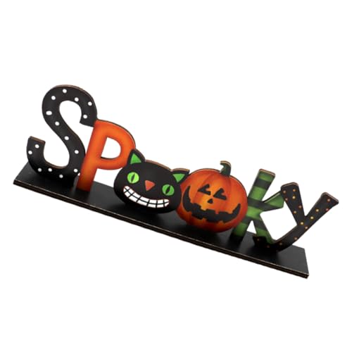Amosfun 1stück Halloween Holz Dekoration Mit Einzigartigem Design Spooky Atmosphären Deko Für Desktop Und Raumgestaltung von Amosfun