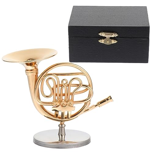 Amosfun Praktisches Miniaturinstrument in Hornform Schmuck Aus Kupferhorn Horndekor Dekorationsartikel Für Zuhause Elegantes Schreibtisch-Accessoire von Amosfun
