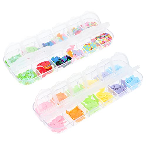 Amosfun 2 Kartons Dekoration Entzückendes Konfetti Konfetti Party Konfetti-dekore Konfetti Auf Den Tisch Streuen Nagelkonfetti Für Den Urlaub Frühlingsdeko Plastik Colorful von Amosfun
