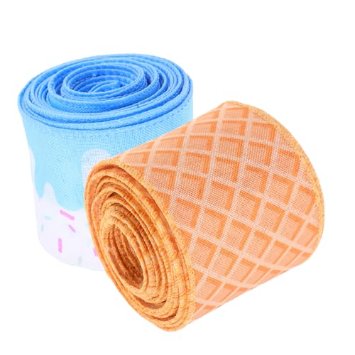Amosfun 2 Rollen Bogenband Diy-band Für Kopfbedeckungen Diy Bastelbänder Diy Band Dekoration Wickelband Diy-versorgung Bastalbänder Geschenkband Elegantes Band Diy -handwerksband Polyester von Amosfun