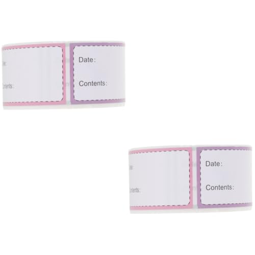 Amosfun 2 Rollen Food -Label -Aufkleber Wählen Sie Aufkleber für DIY aus Datumsaufkleber für Lebensmittel Gefrieretiketten lassen sich leicht abziehen Gefrierschranketikett von Amosfun