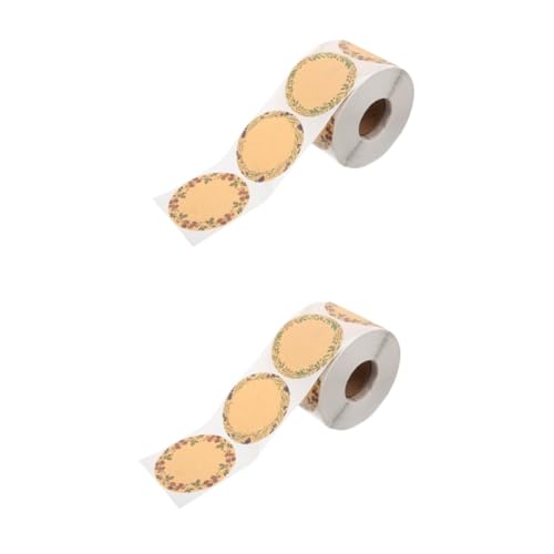 Amosfun 2 Rollen Geschenkname Tag Selbst Etiketten Klebrig Taschen Aufkleber Umschlagetikett Gruß Verpackung Dekoration Dekorative Etikett Kraftpapier von Amosfun