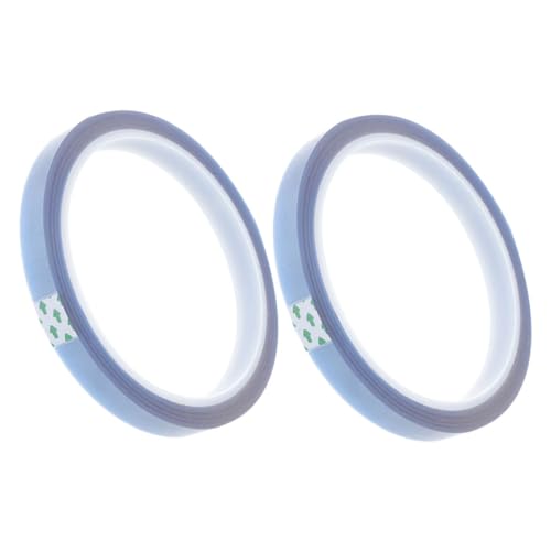 Amosfun 2 Rollen hitzebeständiges Klebeband hoch doppelseitiges klebeband strapazierfähig Streifen Thermal- Trans-Tape Hitzebeständiges Band elektrisches Wärmeband Heizband Kieselgel Blau von Amosfun