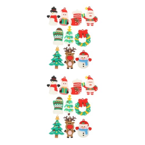 Amosfun 2 Sätze Dekoration Zum Kuchenbacken Weihnachtsdeko Weihnachtsornament Aus Silikon Präsentiert Weihnachtliche Desktop-dekoration Weihnachtsverzierung Kieselgel 10 Stück * 2 von Amosfun