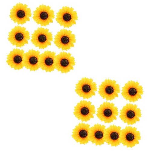 Amosfun 2 Sätze Sonnenblumen Patches Zum Aufnähen Dekorative Applikationen Für Kleidung Taschen Und Diy Projekte Für Kreative Näharbeiten Und Gestaltung 10 Stück * 2 von Amosfun