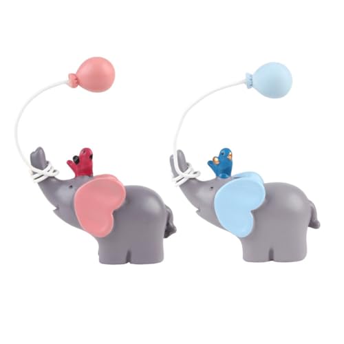 Amosfun 2 StüCk Kreative Harz Kuchen Dekoration, Niedliche Blau-Rosa Ballon-Elefanten Figuren, Perfekt FüR Geburtstags- Und Hochzeitsdesserts Amosfun 2 StüCk Kreative Harz Kuchen Dekoration, Niedliche Blau-Rosa Ballon-Elefanten Figuren, Perfekt FüR Geburtstags- Und Hochzeitsdesserts von Amosfun