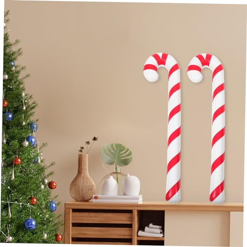 Amosfun 2 Stück Aufblasbare Zuckerstangen Ballons Weihnachtsdeko Rot Weiß Kreative Candy Cane Dekoration für Xmas Geburtstagsfeier Wiederverwendbar für Wand Eingang Kamin und Tisch Amosfun 2 Stück Aufblasbare Zuckerstangen Ballons Weihnachtsdeko Rot Weiß Kreative Candy Cane Dekoration für Xmas Geburtstagsfeier Wiederverwendbar für Wand Eingang Kamin und Tisch von Amosfun