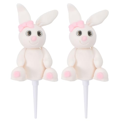 Amosfun 2 Stück Cake Toppers Hase für Geburtstag, bunte Dekoration für Kinderkuchen, ideal für Geburtstagsfeiern Amosfun 2 Stück Cake Toppers Hase für Geburtstag, bunte Dekoration für Kinderkuchen, ideal für Geburtstagsfeiern von Amosfun