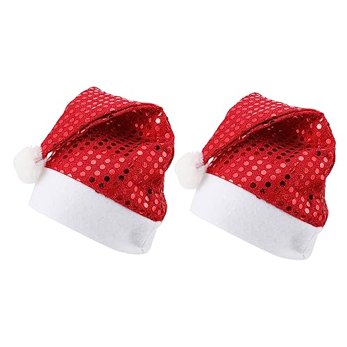 Amosfun 2 Stück Erwachsene Weihnachtsmützen mit Roten Pailletten Leichte Tragbare Partyhüte für Xmas Fotografie Festliche Dekoration und Kostümzubehör Amosfun 2 Stück Erwachsene Weihnachtsmützen mit Roten Pailletten Leichte Tragbare Partyhüte für Xmas Fotografie Festliche Dekoration und Kostümzubehör von Amosfun