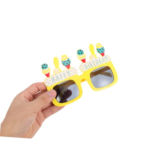 Amosfun 2 Stück Geburtstagsbrillen Eiscreme Design Kreative Fotorequisiten für Party Photobooth Lustige Erwachsene Partyzubehör in Rot Gelb Amosfun 2 Stück Geburtstagsbrillen Eiscreme Design Kreative Fotorequisiten für Party Photobooth Lustige Erwachsene Partyzubehör in Rot Gelb von Amosfun