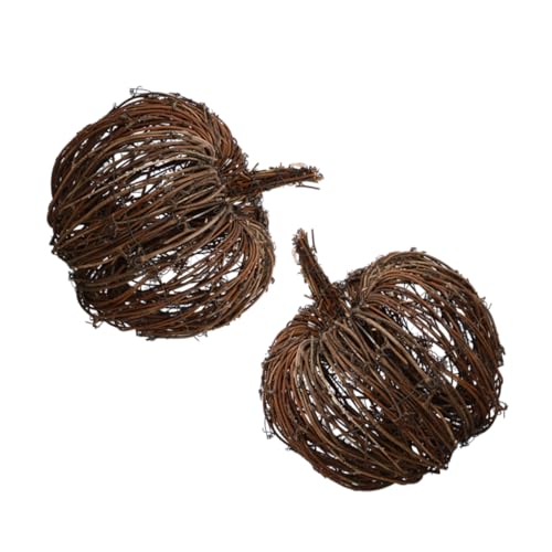 Amosfun 2 Stück Halloween-Rattan-kürbis: Rattangewebter Künstlicher Kürbis Für Die Tischdekoration Im Bauernhaus-Stil, Herbst, Halloween, Thanksgiving Amosfun 2 Stück Halloween-Rattan-kürbis: Rattangewebter Künstlicher Kürbis Für Die Tischdekoration Im Bauernhaus-Stil, Herbst, Halloween, Thanksgiving von Amosfun