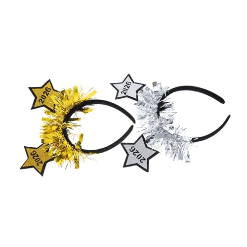 Amosfun 2 Stück Happy Year Haarband mit Funkelnden Sternen für Erwachsene Stilvolles Party Accessoire für Festlichkeiten und Feiertage Amosfun 2 Stück Happy Year Haarband mit Funkelnden Sternen für Erwachsene Stilvolles Party Accessoire für Festlichkeiten und Feiertage von Amosfun