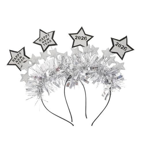 Amosfun 2 Stück Happy Year Haarreifen mit Funkelnden Sternen und Leichtes Wiederverwendbares Silvester Party Haarband für Familienfeiern und Neujahrsfotozubehör Amosfun 2 Stück Happy Year Haarreifen mit Funkelnden Sternen und Leichtes Wiederverwendbares Silvester Party Haarband für Familienfeiern und Neujahrsfotozubehör von Amosfun