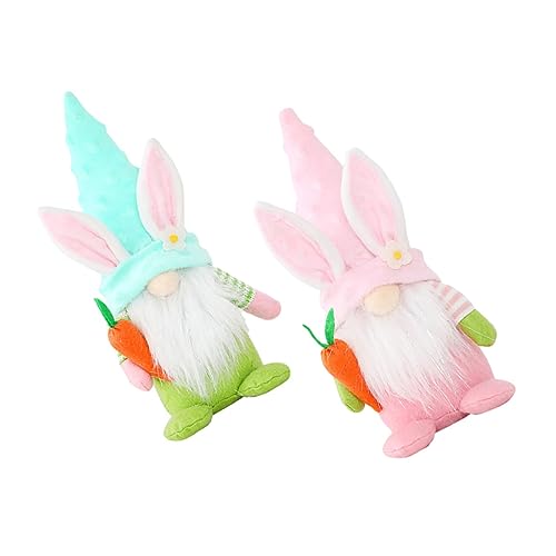 Amosfun 2 Stück Osterwichtel Figuren Gesichtslose Hasenpuppen für Frühlings und Osterdekoration für Festlichen Tischschmuck und Amosfun 2 Stück Osterwichtel Figuren Gesichtslose Hasenpuppen für Frühlings und Osterdekoration für Festlichen Tischschmuck und von Amosfun