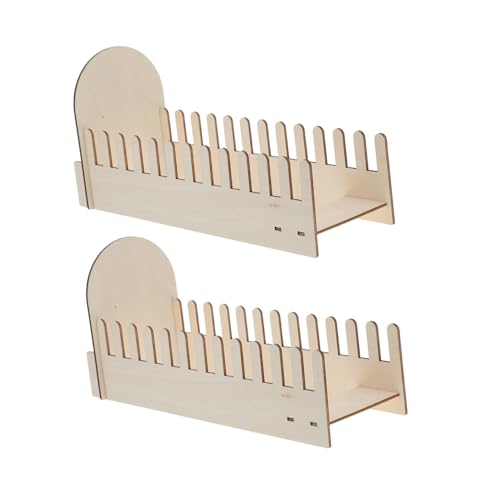 Amosfun 2 Stück Teiliges Holz Display Rack für Grußkarten und Postkarten Kompakter Langlebiger Kartenhalter für Fotos Einladungen und Broschüren Vielseitiger Organizer für Zuhause Büro und von Amosfun