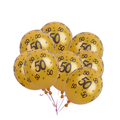 Amosfun 20 Stück 12 Geburtstag Luftballons schwarzes Dekor schwarzes Akzentdekor latex luftballons latex ballons Ornament Zahlenballons Geburtstag Gummiballons Nummer 50 Ballons Emulsion von Amosfun