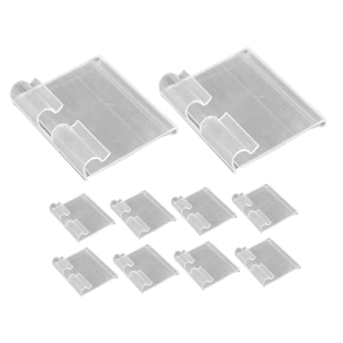 Amosfun 20 Stück Preisschild Inhaber Anzeige Besitzer von Stand Stichworte für Zeichen Regaletiketten für den Einzelhandel Etikettenhalter Zeichenhalter PVC Transparent von Amosfun
