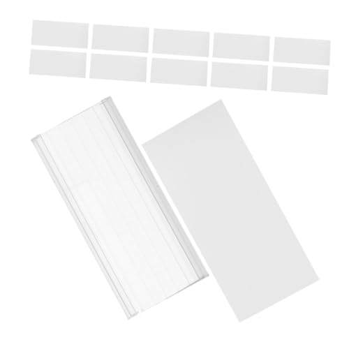 Amosfun 20 Stück Regaletiketten für den Einzelhandel Markt Anzeige Stand klein Planke Regalanhänger für Drahtregale Tag-Display-Halter Etikettenhalter Plastik Transparent von Amosfun
