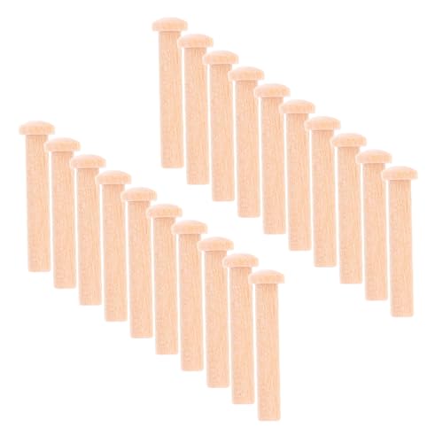 Amosfun 20 Stück Teiliges Mini Holznägel aus Massivem Holz Runde Köpfe Kleine Holznägel für Filigrane Bastelarbeiten und Holzprojekte Geeignet für Modellbau und Holzverarbeitung von Amosfun