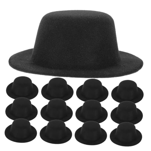 Amosfun 20 Stück Teiliges Mini Zylinderhüte aus Schwarzem Filz Kompakt und Leicht für DIY Bastelprojekte Weihnachtsdeko Schneemann-hüte und Partyaccessoires von Amosfun