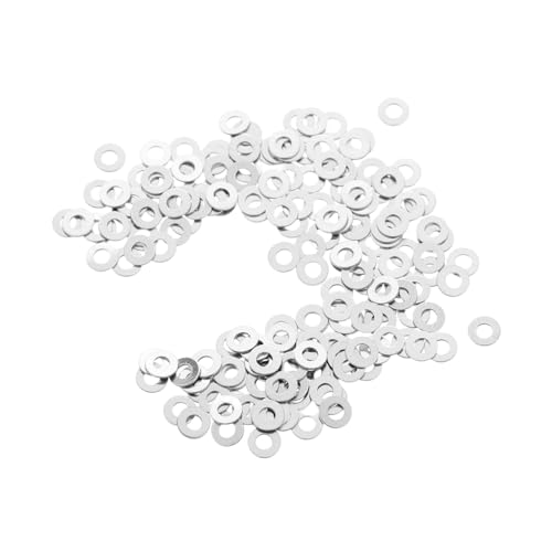 Amosfun 200 Stück Brillenabstandshalter Gläser Flachdichtungen Austausch Der Brillendichtung Spanner Für Brillenscharniere Brillenspanner Befestigung Von Brillendichtungen Metall Silber von Amosfun