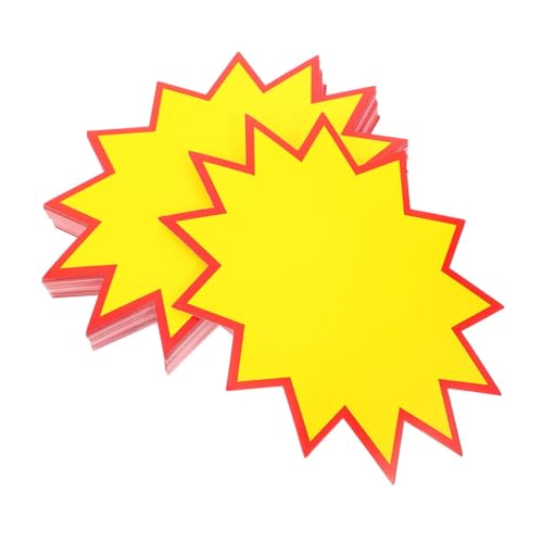 Amosfun 200 Stück Bunte Explosion Preisschilder für Supermärkte Auffällige Preisetiketten zur Verkaufsinformation für Einzelhandel und Produktpräsentation von Amosfun