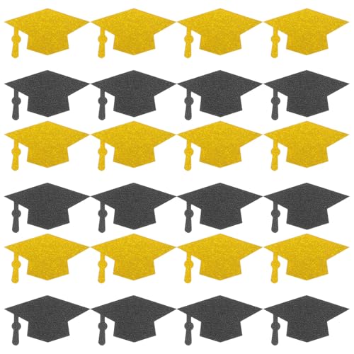Amosfun 200Stücke Abschluss Konfetti Bachelor Hutform Kreative Tischdekoration für Abschlussfeier Schwarz Gold Zeremoniezubehör zur Gestaltung Festlichen Amosfun 200Stücke Abschluss Konfetti Bachelor Hutform Kreative Tischdekoration für Abschlussfeier Schwarz Gold Zeremoniezubehör zur Gestaltung Festlichen von Amosfun