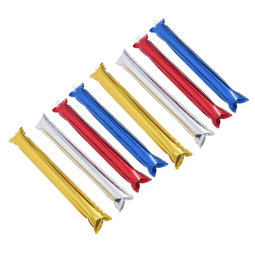 Amosfun 24 Stück Teiliges Aufblasbare Cheer Gold Silber Rot Blau Langlebige Fanfare zum Anfeuern bei Sportwettbewerben Konzerten und Feierlichkeiten Wiederverwendbar und Sicher von Amosfun
