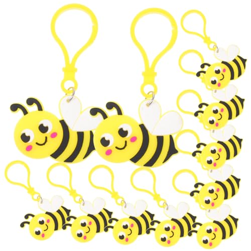 Amosfun 24st Bienen-schlüsselanhänger Gänseblümchen-schlüsselanhänger Honigbienen-charms-anhänger Süße Schlüsselanhänger Biene Schlüsselanhänger Ästhetischer Hummel Pvc Charme Niedlich von Amosfun