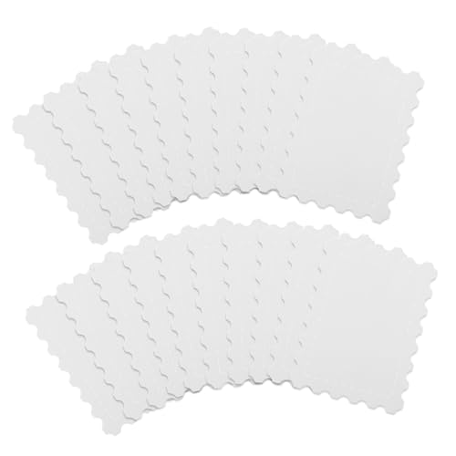 Amosfun 25 Stück Teiliges Weiße Blanko Aquarellpapier Karten für Diy Basteln Scrapbooking Einladungskarten mit Stempelrahmen für Kreative Postgestaltung von Amosfun