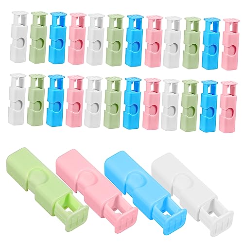 Amosfun 28St beutelclips beutelklammer sealing clips Kunststoffklammern Büroklammern Verschlussklammern für Plastiktüten Beutelverschlussclip Clips für Aufbewahrungstaschen Taschenclip von Amosfun