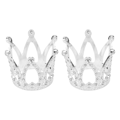Amosfun 2Pcs Krone Kuchendeckel Mini Strass Tiara Kuchen Dekorationen Babyparty Prinzessin Prinz Kopfschmuck Liefert Silber Amosfun 2Pcs Krone Kuchendeckel Mini Strass Tiara Kuchen Dekorationen Babyparty Prinzessin Prinz Kopfschmuck Liefert Silber von Amosfun