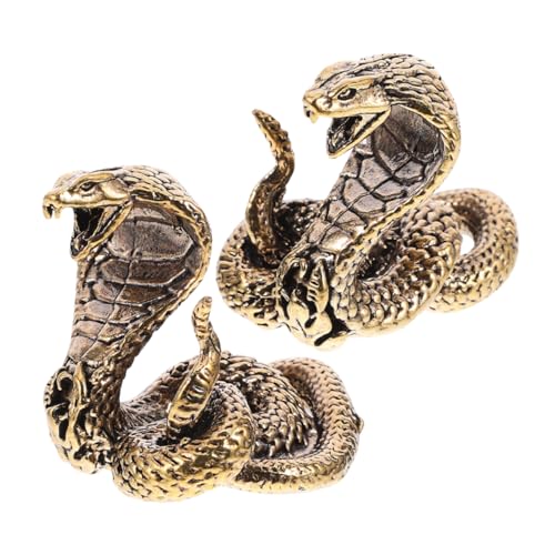 Amosfun 2St Teehaustier aus Bronze Miniatur Vintage Messingornament Schlangen Dekoartikel Edle Messingskulptur Mini-süßes Handwerk realistisches Schlangenmodell Messingstatue Golden Amosfun 2St Teehaustier aus Bronze Miniatur Vintage Messingornament Schlangen Dekoartikel Edle Messingskulptur Mini-süßes Handwerk realistisches Schlangenmodell Messingstatue Golden von Amosfun