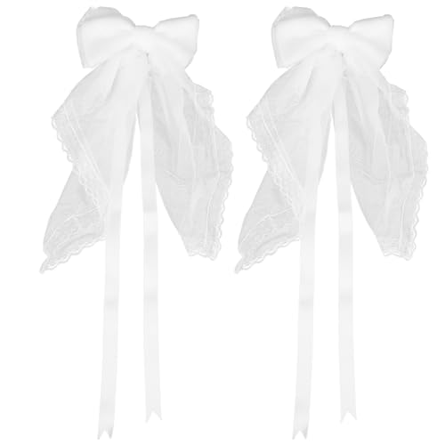 Amosfun 2St Vorhang Raffhalter Schleife Weiß, Spitze Vorhang Krawatte, Hochzeitsdekoration, Gardinen ZubehöR, 36x15cm, FüR Dekoration Amosfun 2St Vorhang Raffhalter Schleife Weiß, Spitze Vorhang Krawatte, Hochzeitsdekoration, Gardinen ZubehöR, 36x15cm, FüR Dekoration von Amosfun