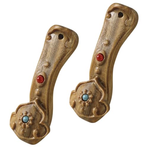 Amosfun 2st Chinesische Wunsch Ornamente Doppelt Dekorationsartikel Feng Shui Dekorationen Für Zuhause Orientalisches China Gegen Quaste Merch Anlage Geld Sandelholz von Amosfun