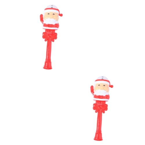 Amosfun 2st Flash-stick Spielzeug Weihnachtsglühstab Party-leuchtstab Festival-glühstab Zauberstab Aufleuchten Weihnachtsleuchtstab Requisiten Kind Musik Plastik von Amosfun