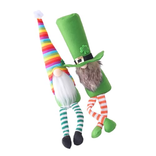 Amosfun 2st Irische Puppe Langbeinige Puppe Party-Puppen- Plüsch Einzigartige Puppe Flauschige Kuscheltiere Zwerge Kürbispuppe Gesichtslose Puppe Puppenschmuck Stoff von Amosfun