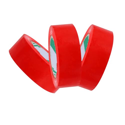 Amosfun 3 Rollen Dichtungsband Dekoratives Packband Paketklebeband Strapazierfähig Packband Für Den Umzug Hochleistungs-verpackungsband Hochleistungsklebeband Zum Verpacken Rot Bopp von Amosfun