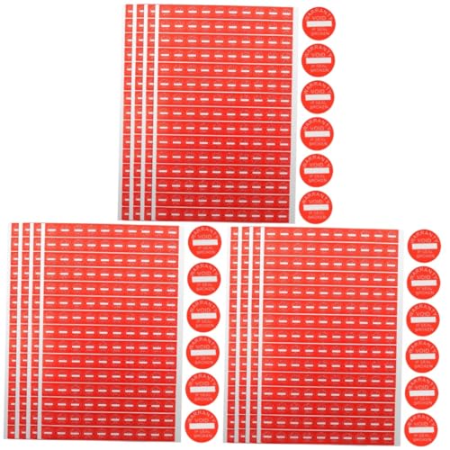 Amosfun 3 Sätze -tags Etikett Stichworte Dauerhaft Abdichtende Aufkleber Warnaufkleber Selbstklebender Siegelaufkleber Sicherheitsaufkleber Warnscheiben Papier Rot 1000 Stück * 3 Amosfun 3 Sätze -tags Etikett Stichworte Dauerhaft Abdichtende Aufkleber Warnaufkleber Selbstklebender Siegelaufkleber Sicherheitsaufkleber Warnscheiben Papier Rot 1000 Stück * 3 von Amosfun