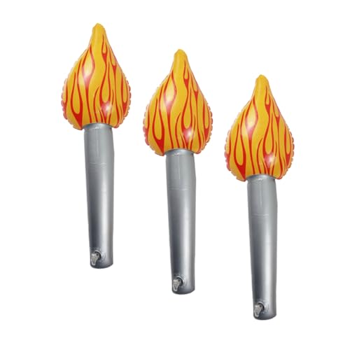 Amosfun 3 Stück Aufblasbare Flammenballons Flammen Partydekorationen Partyspiel Requisiten Aufblasbare Instrumente Party Requisiten Flammen Partydekorationen Aufblasbare Requisiten von Amosfun