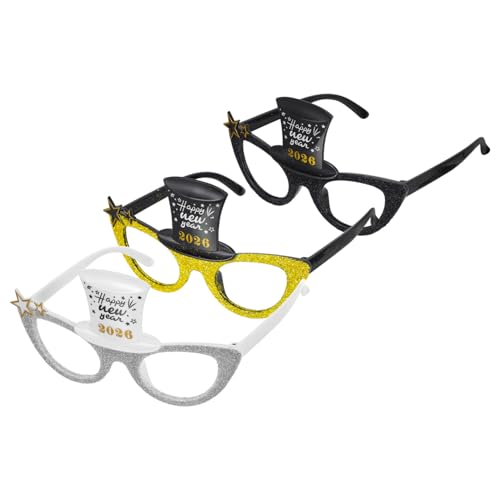 Amosfun 3 Stück Teiliges Neujahrsbrillen Lustige Zahlensonnenbrillen für Silvesterpartys Fotorequisiten und Festliche Feierlichkeiten Accessoires für Unvergessliche Amosfun 3 Stück Teiliges Neujahrsbrillen Lustige Zahlensonnenbrillen für Silvesterpartys Fotorequisiten und Festliche Feierlichkeiten Accessoires für Unvergessliche von Amosfun