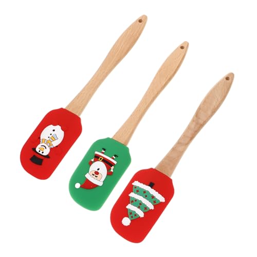 Amosfun 3 Stück Teiliges Silikon Spatel Set mit Holzgriff Weihnachtsmotiv Teigschaber für Backen Hitzebeständig Leicht Handhaben für Festliche Anlässe und Heimisches Backen Amosfun 3 Stück Teiliges Silikon Spatel Set mit Holzgriff Weihnachtsmotiv Teigschaber für Backen Hitzebeständig Leicht Handhaben für Festliche Anlässe und Heimisches Backen von Amosfun