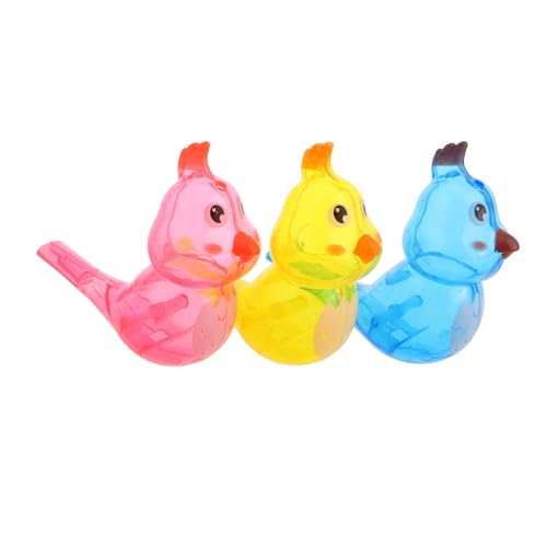 Amosfun 3 Stück Teiliges Tragbares für Vogelform Fördert Sprachfähigkeiten und Orale Muskulatur für Familienfeiern und Outdoor Aktivitätenblau Gelb von Amosfun