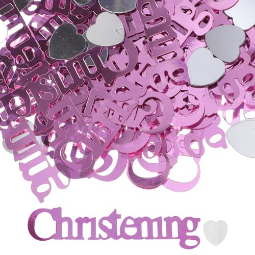 Amosfun 3 Taufkonfetti aus Kunststoff babyshowerparty party decoration boxen bar dekoration Tischdekoration Babykonfetti für den Babypartytisch Babyparty-Souvenirs Harz Rosa von Amosfun