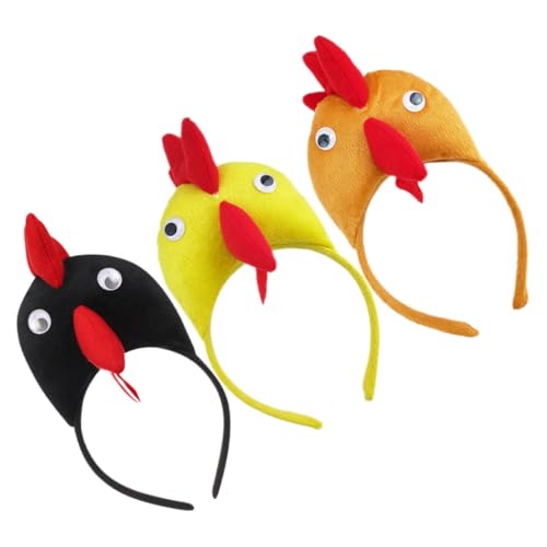 Amosfun 3 x Hahn-Stirnbänder für leichte, weiche Cartoon-Cosplay-Haarbänder, Foto-Requisiten für Ostern, Festival, Kostüm, Party-Zubehör Amosfun 3 x Hahn-Stirnbänder für leichte, weiche Cartoon-Cosplay-Haarbänder, Foto-Requisiten für Ostern, Festival, Kostüm, Party-Zubehör von Amosfun