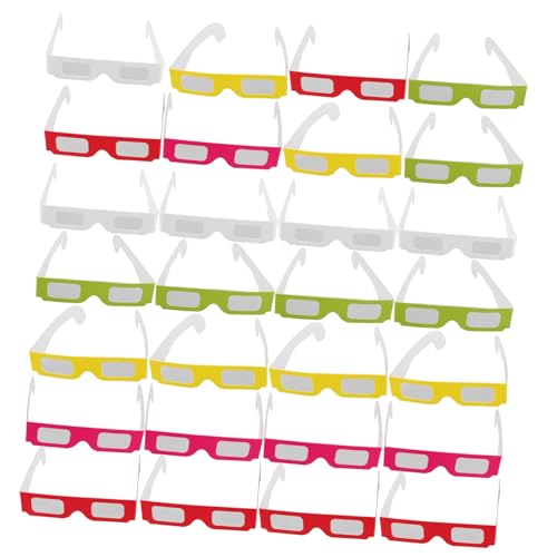 Amosfun 30 Stück Feuerwerksgläser Partyzubehör für Belohnungen für 3D-Filmbrillen Geburtstagsparty liefert Form rote Brille Rote Valentinstagsbrille brille für Papier von Amosfun